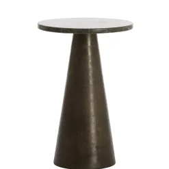 Light and Living bijzettafel Ynez bruin marmer 36x51 cm