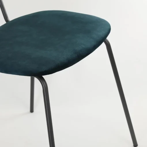 Light and Living eetkamerstoel Emma velvet petrol