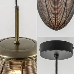 Light and Living hanglamp Yaelle antiek brons met zwart