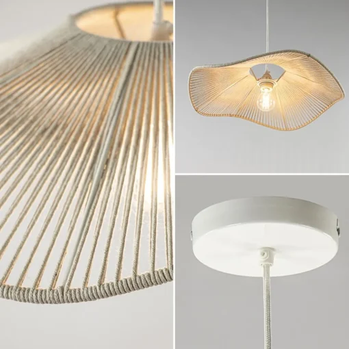 Light and Living hanglamp Rafa crème 50 cm