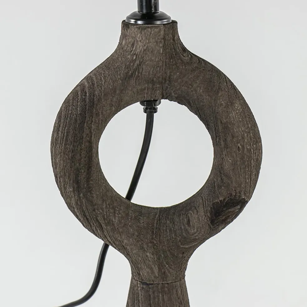 Light and Living lampvoet Sabuli donker bruin hout