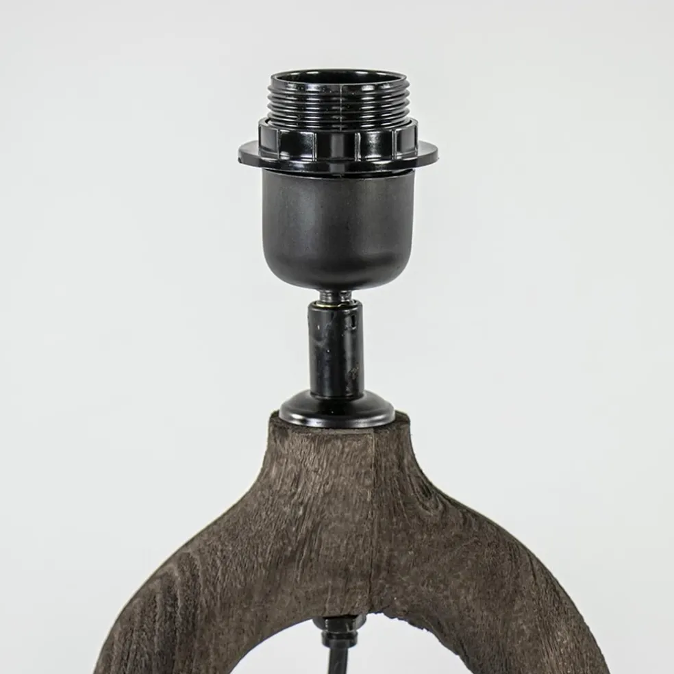 Light and Living lampvoet Sabuli donker bruin hout