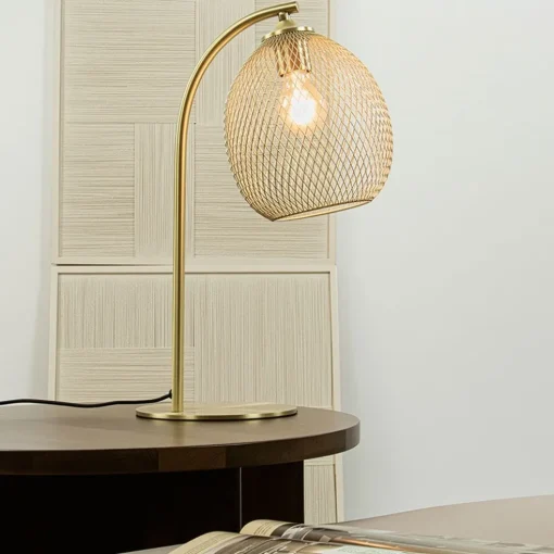 Light and Living tafellamp Moroc goud metaal