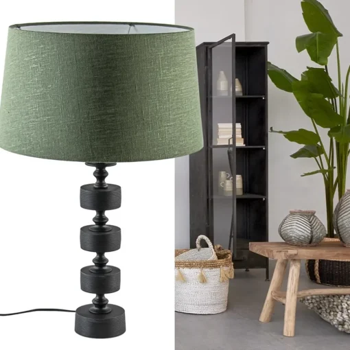 Light and Living tafellamp Gody mat zwart