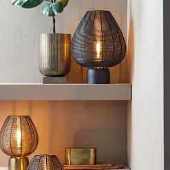 Light and Living tafellamp Suneko antiek brons