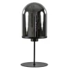 Light and Living tafellamp Maverick zwart met smoke glas