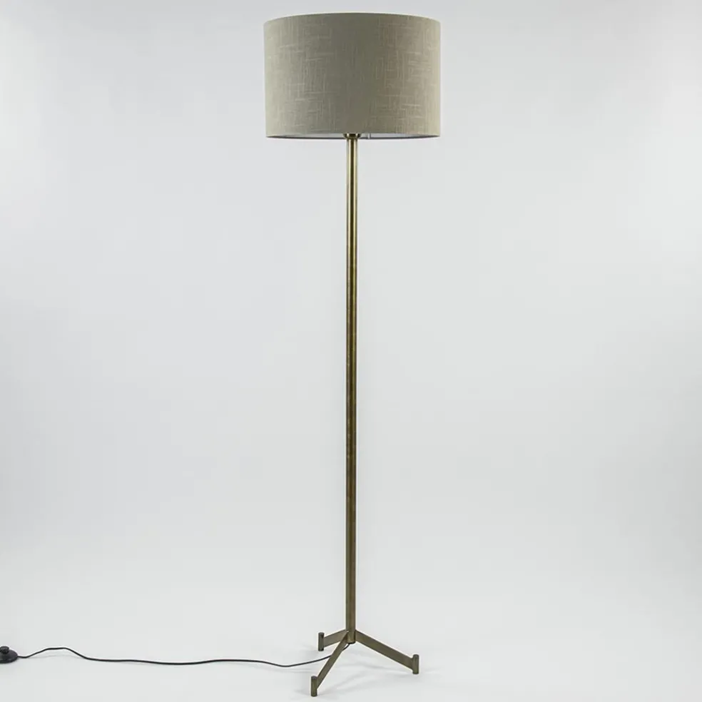 Light and Living vloerlamp Dennis brons excl. kap