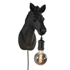 Light and Living wandlamp Zebra mat zwart