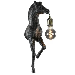 Light and Living wandlamp Zebra mat zwart