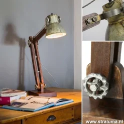 Light Living bureaulamp Ekerd hout-staal