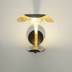 Luxe LED wandlamp zwart met goldleaf
