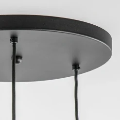 Luxe 3-lichts hanglamp rond met smoke glazen kappen