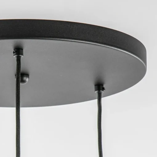 Luxe 3-lichts hanglamp rond met smoke glazen kappen