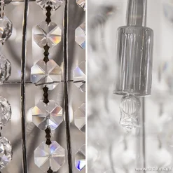 Luxe ronde hanglamp kristal met chroom