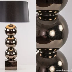 Luxe tafellamp bol brons exclusief kap