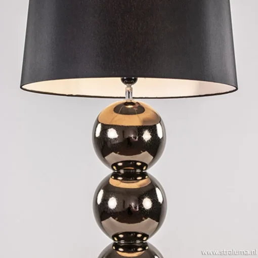 Luxe tafellamp bol brons exclusief kap