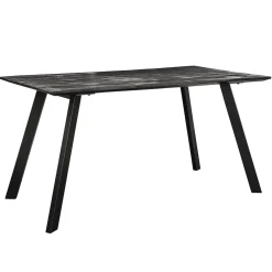 Mango houten eettafel 140x80 cm zwart