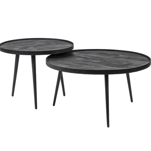 Mango houten koffietafel set van 2 zwart
