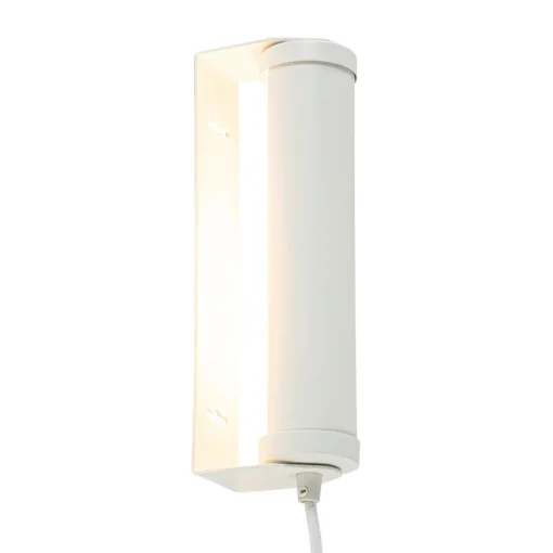 Mat witte wandlamp met snoer