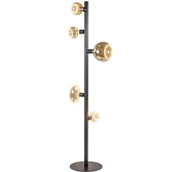 Mat zwart metalen vloerlamp met E27 fittingen