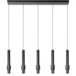 Mat zwarte design hanglamp inclusief LED