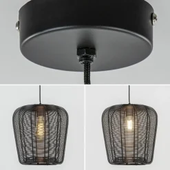 Mat zwarte hanglamp Adeta Light and Living