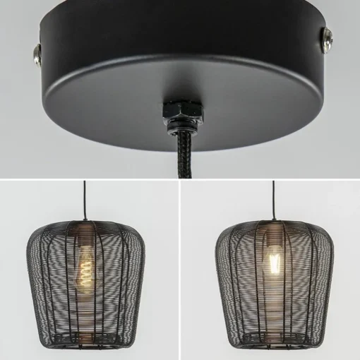Mat zwarte hanglamp Adeta Light and Living