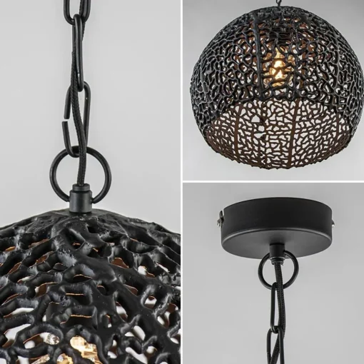 Mat zwarte hanglamp Sinula Light and Living