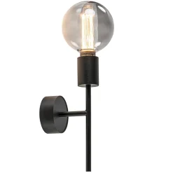 Mat zwarte wandlamp exclusief lichtbron