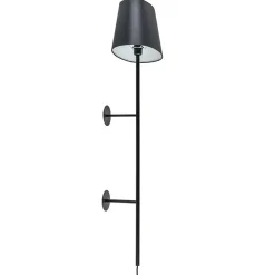 Mat zwarte wandlamp Soriano exclusief kap