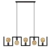 Metalen eettafel hanglamp zwart frame