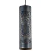 Metalen hanglamp cilinder bruin gevlamd