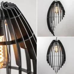 Metalen hanglamp mat zwart metaal