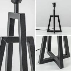 Metalen lampvoet mat zwart exclusief kap