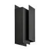 Metalen wandlamp zwart met overlap