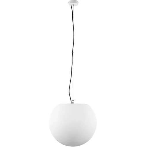 Moderne buitenlamp hang witte bol 45 cm