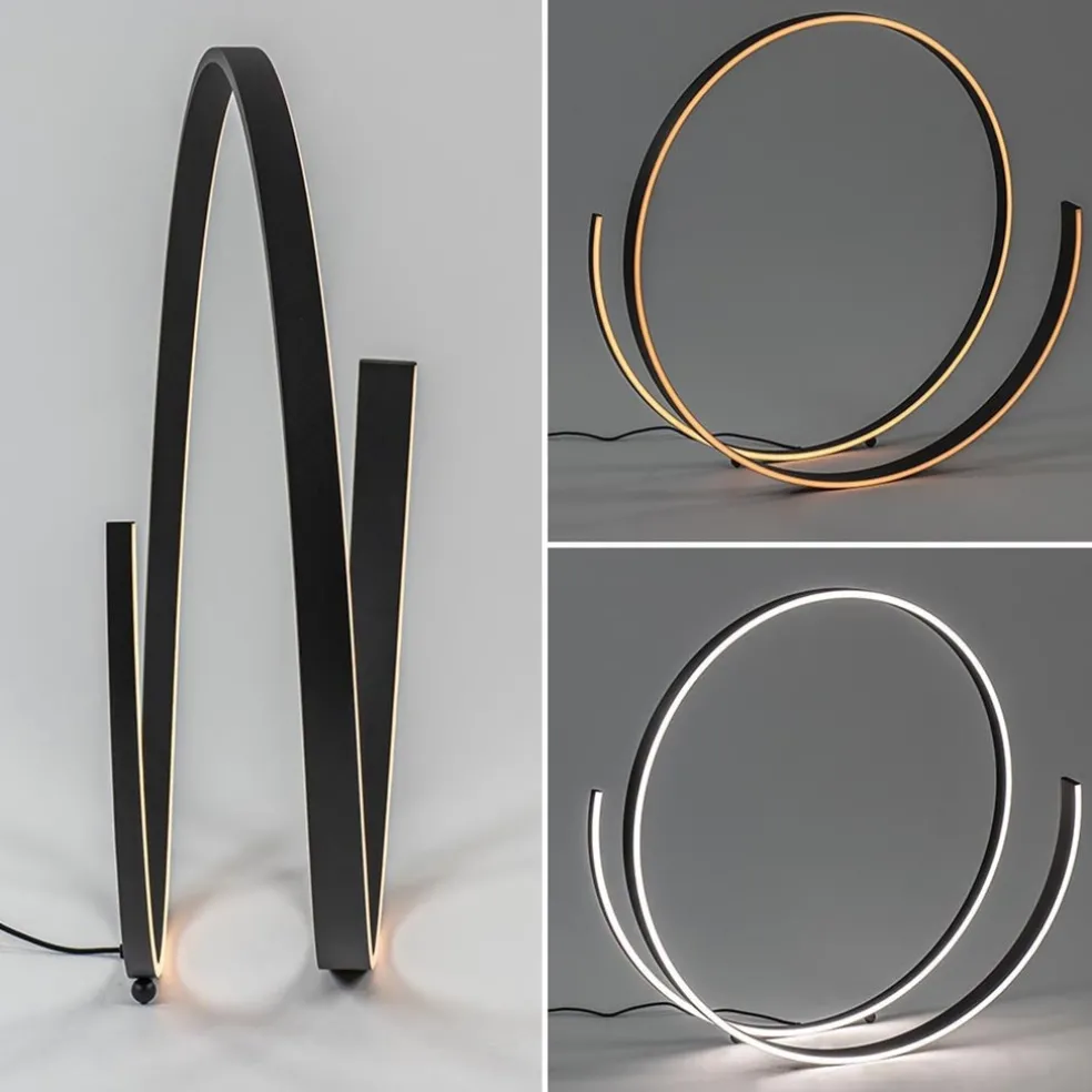 Moderne design vloerlamp LED dimbaar zwart