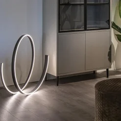 Moderne design vloerlamp LED dimbaar zwart