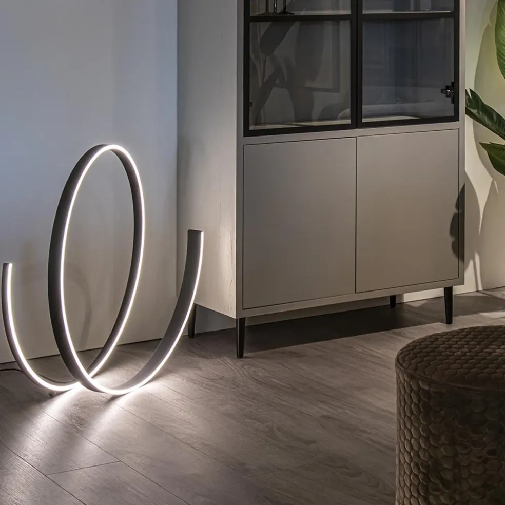 Moderne design vloerlamp LED dimbaar zwart