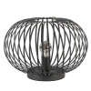Moderne draad tafellamp rond mat zwart