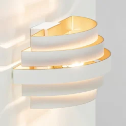 Moderne G9 wandlamp wit met goud