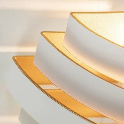 Moderne G9 wandlamp wit met goud