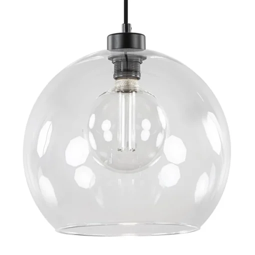 Moderne hanglamp met helder glas 30 cm