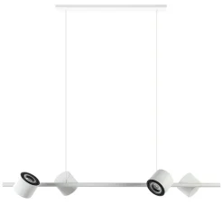 Moderne hanglamp wit met verstelbare LED spots