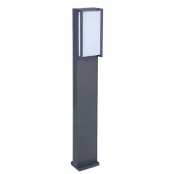 Moderne LED buitenpaal grijs rechthoek IP54