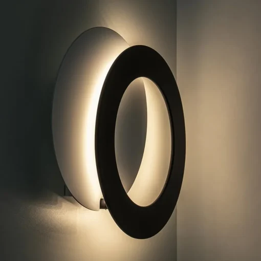 Moderne LED design lamp wit zwart verstelbaar