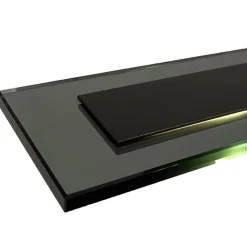Moderne LED hanglamp balk mat zwart met smoke glas