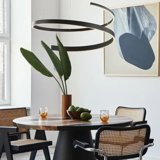 Moderne LED hanglamp rond met dim to warm functie