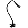 Moderne LED klemlamp zwart inclusief dimbaar LED