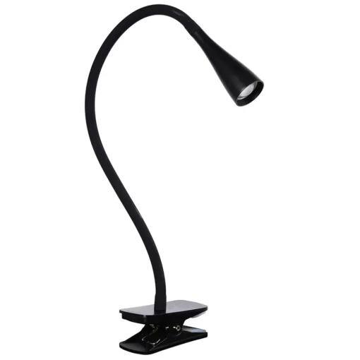 Moderne LED klemlamp zwart inclusief dimbaar LED